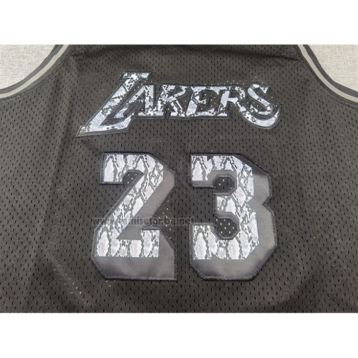 Camiseta Los Angeles Lakers LeBron James #23 Swingman Mitchell & Ness 2018-19 Negro